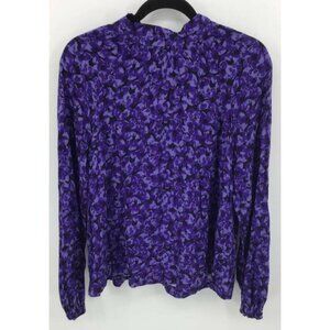 A New Day Top Size Medium Purple Floral Tunic New
